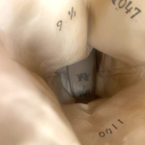 Lane Red Cowboy Suede Fringe Boots Sz. 9 1/2 Leather Exterior and Interior. - Picture 5 of 6